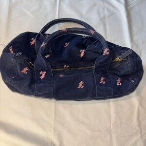 Mickey Mouse Small Duffle Bag Pink Embroidery Disney Themed
